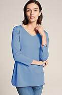 pima 3/4-sleeve v-neck tee