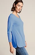 pima 3/4-sleeve v-neck tee