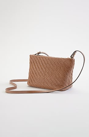 Image for Soft Woven-Leather Crossbody