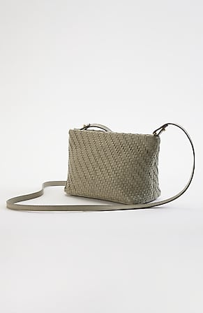 Image for Soft Woven-Leather Crossbody