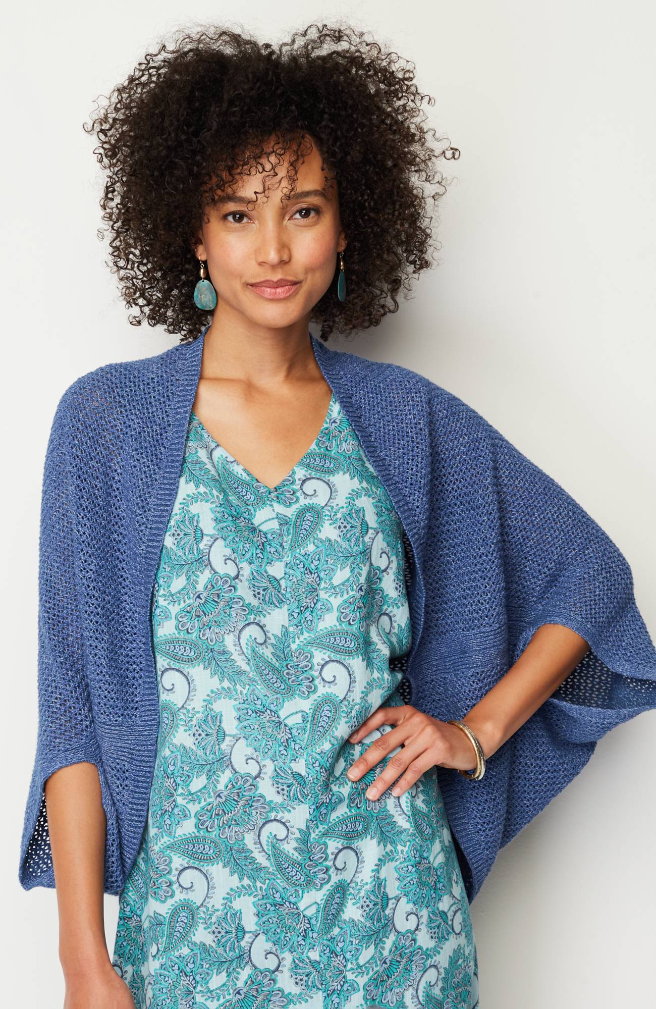 open-knit shrug