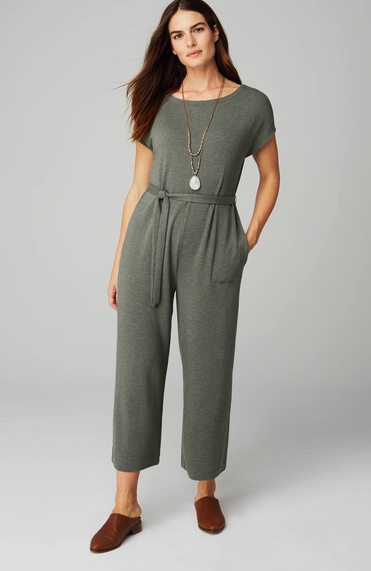 Knit Belted Jumpsuit