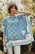 floral medallion poncho