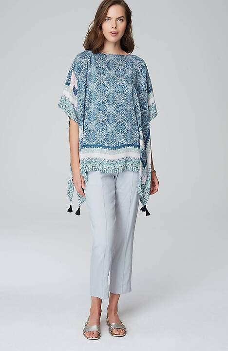 floral medallion poncho