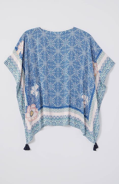 floral medallion poncho
