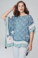 floral medallion poncho