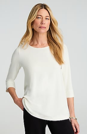 Image for Wearever Ballet-Sleeve Crew-Neck Top
