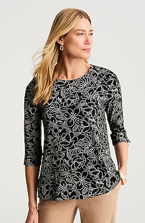 Image for Wearever Ballet-Sleeve Crew-Neck Top