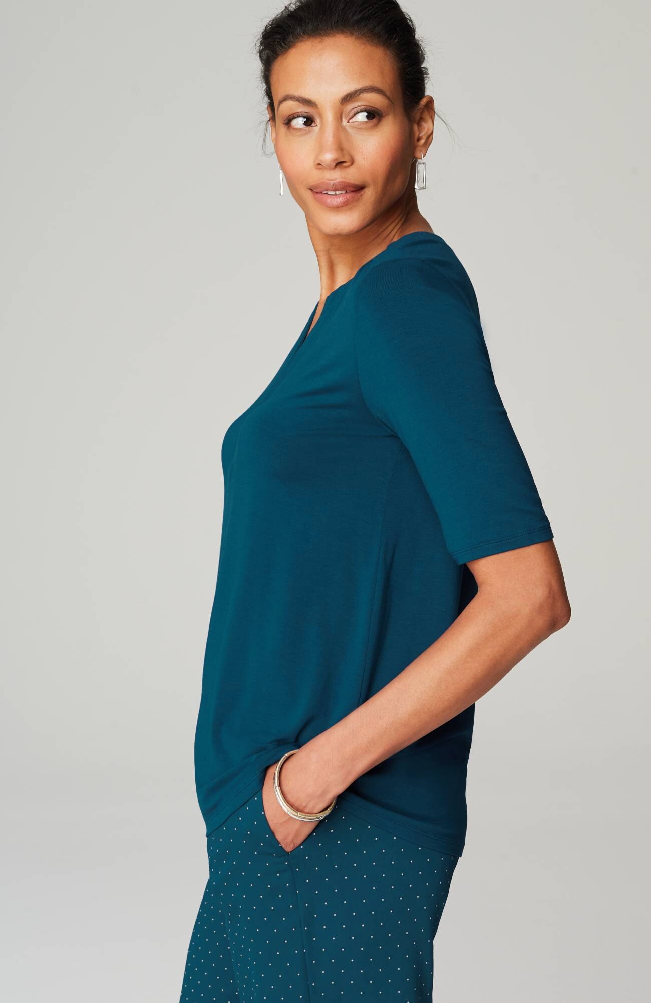 Wearever Shirred-Shoulder Top