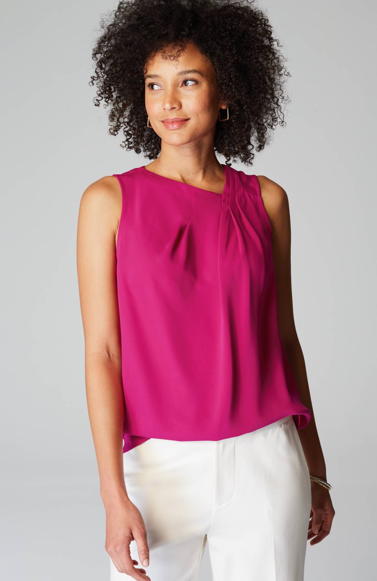 Wearever Easy-Care Pleated Top