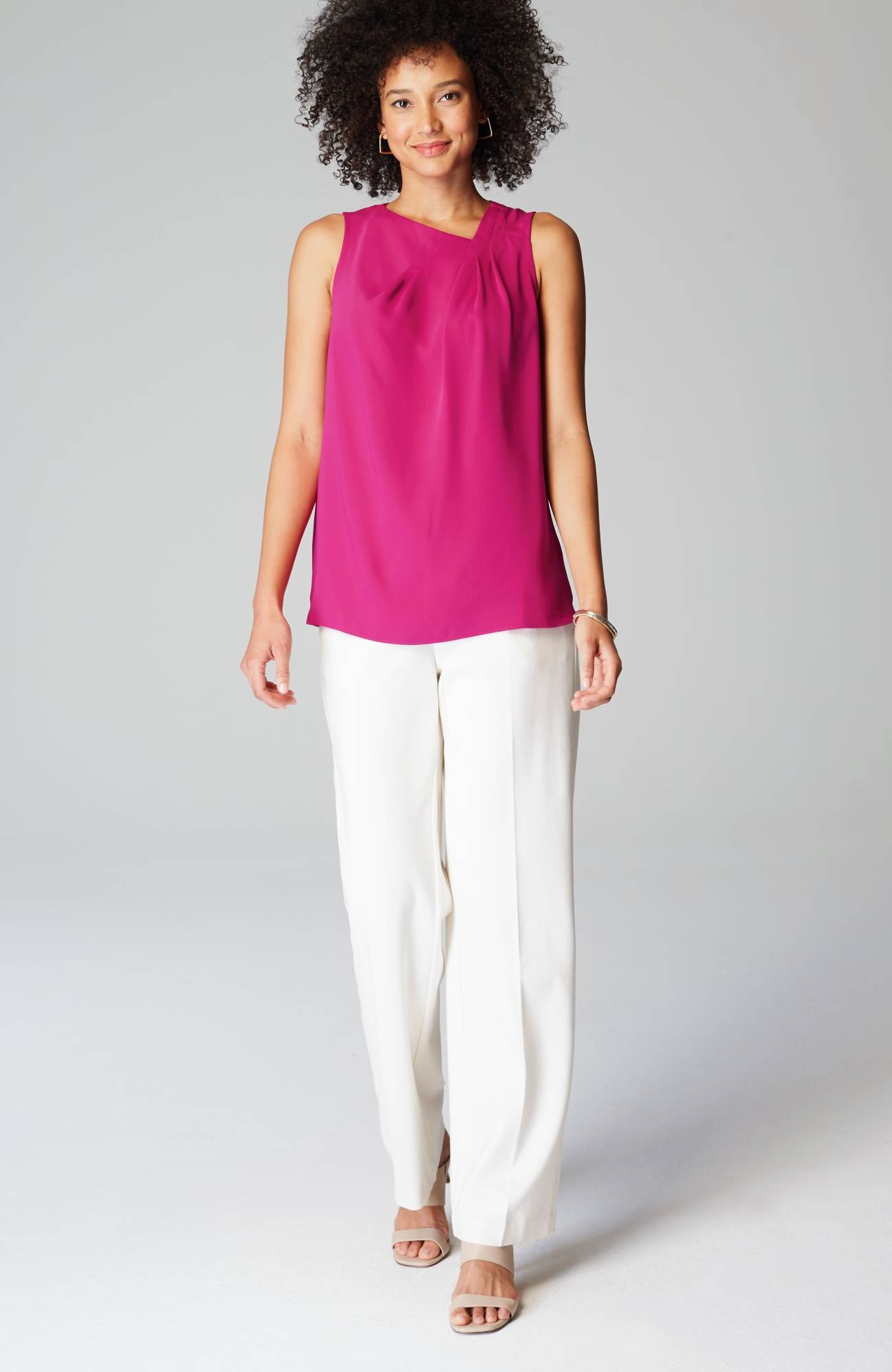 wearever easy-care pleated top