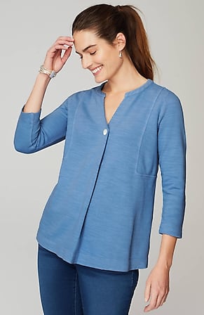 Image for Pure Jill Organically Grown Cotton Buttoned Top