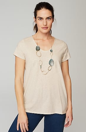 Image for Pure Jill Side-Slit Elliptical Tee