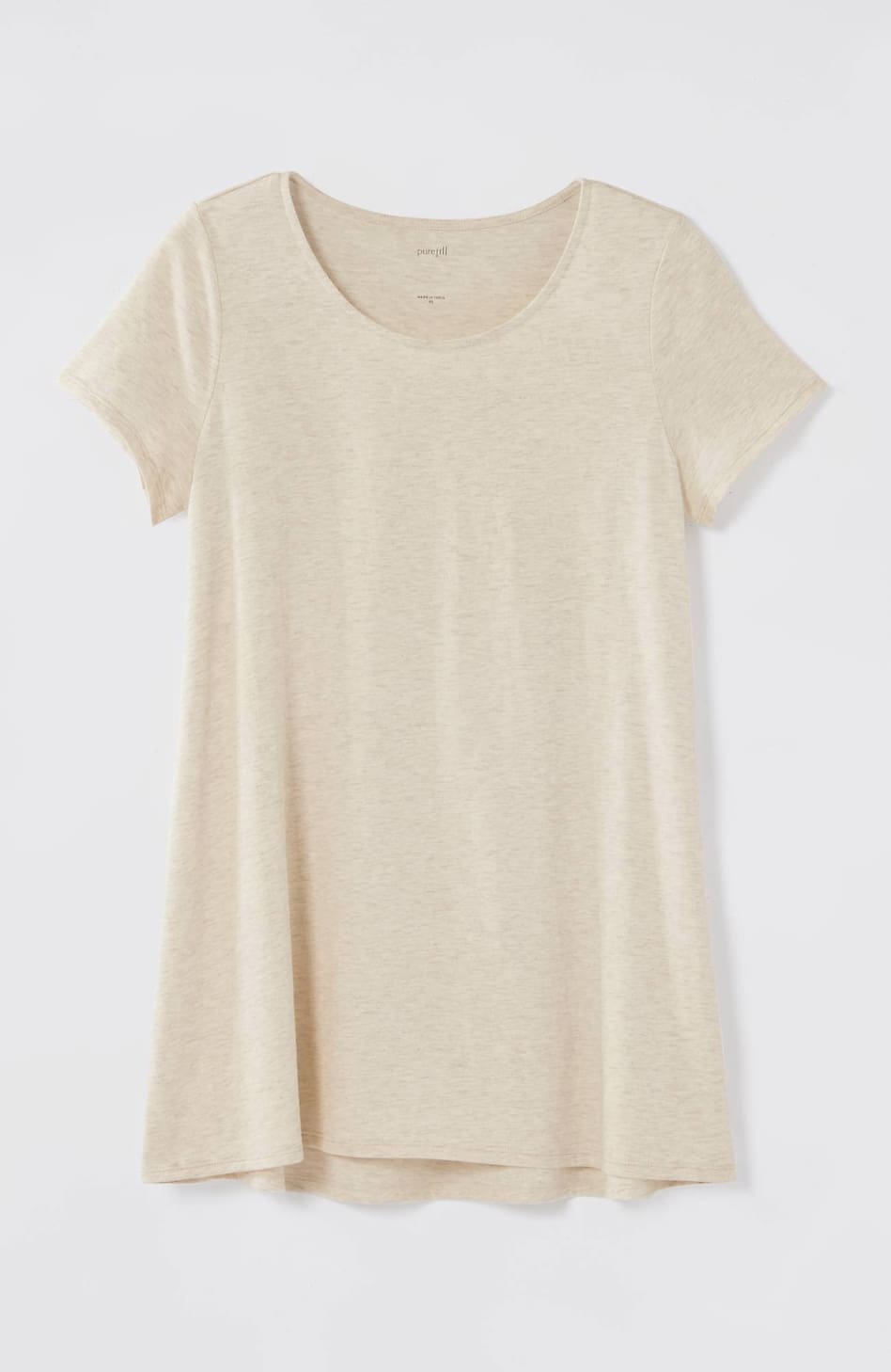 Jjill J.jill Pure Jill Scoop-neck Elliptical Tee In Mink Pink Textured  Petals