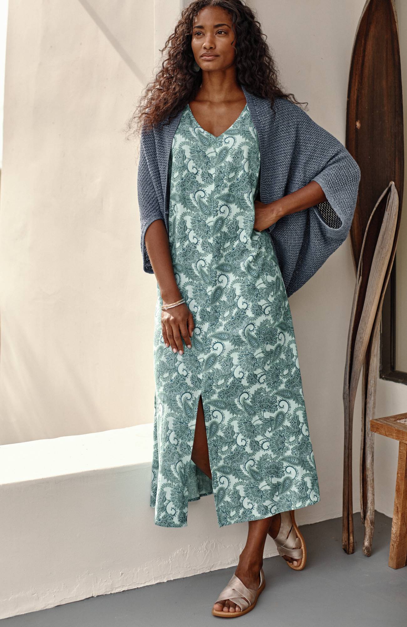 J.Jill ~ XL ~ NEW Gorgeous Pure Jill Coastline Garment-Dyed Linen Dress ~  NWT 