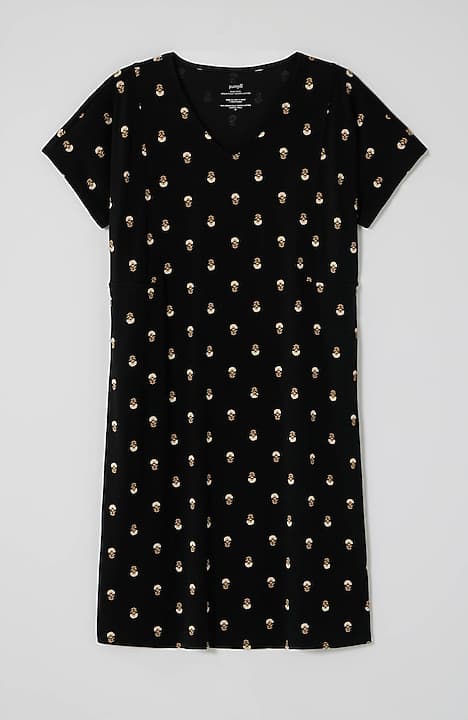 pure jill soft-v-neck t-shirt dress