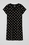 pure jill soft-v-neck t-shirt dress