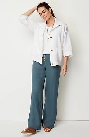 Image for Pure Jill Button-Fly Wide-Leg Pants