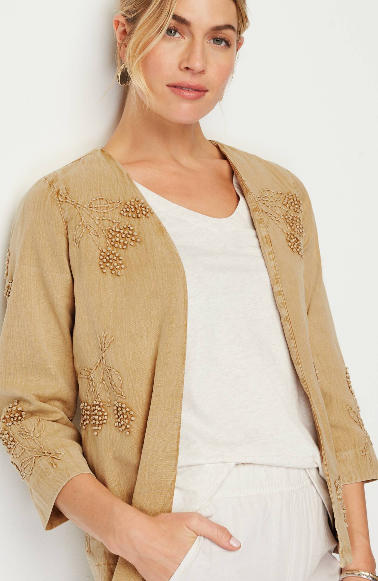 Pure Jill Hand-Embroidered Jacket