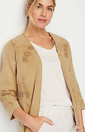 Image for Pure Jill Hand-Embroidered Jacket