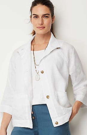 Image for Pure Jill Linen Cropped Jacket