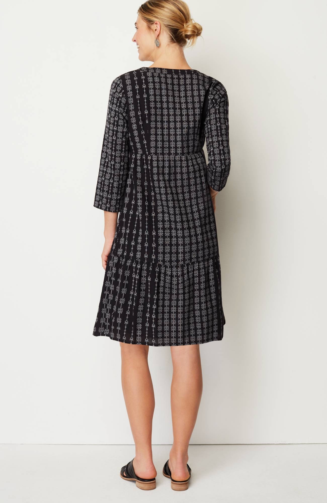 Pure Jill Tiered Button-Front Dress