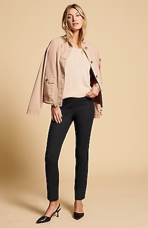 Image for Versatile Cotton-Stretch Slim-Leg Pants