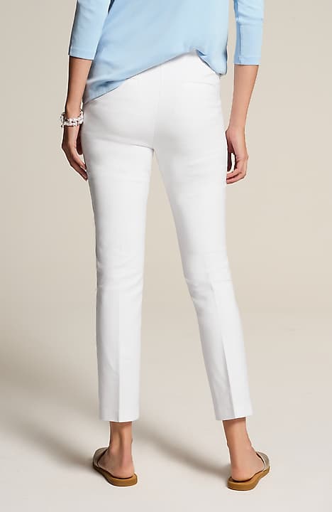 versatile cotton-stretch slim-leg pants