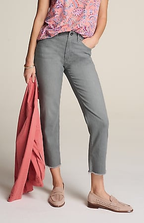 Image for High-Rise Fringe-Hem Crops