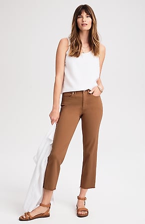 Image for High-Rise Fringe-Hem Crops