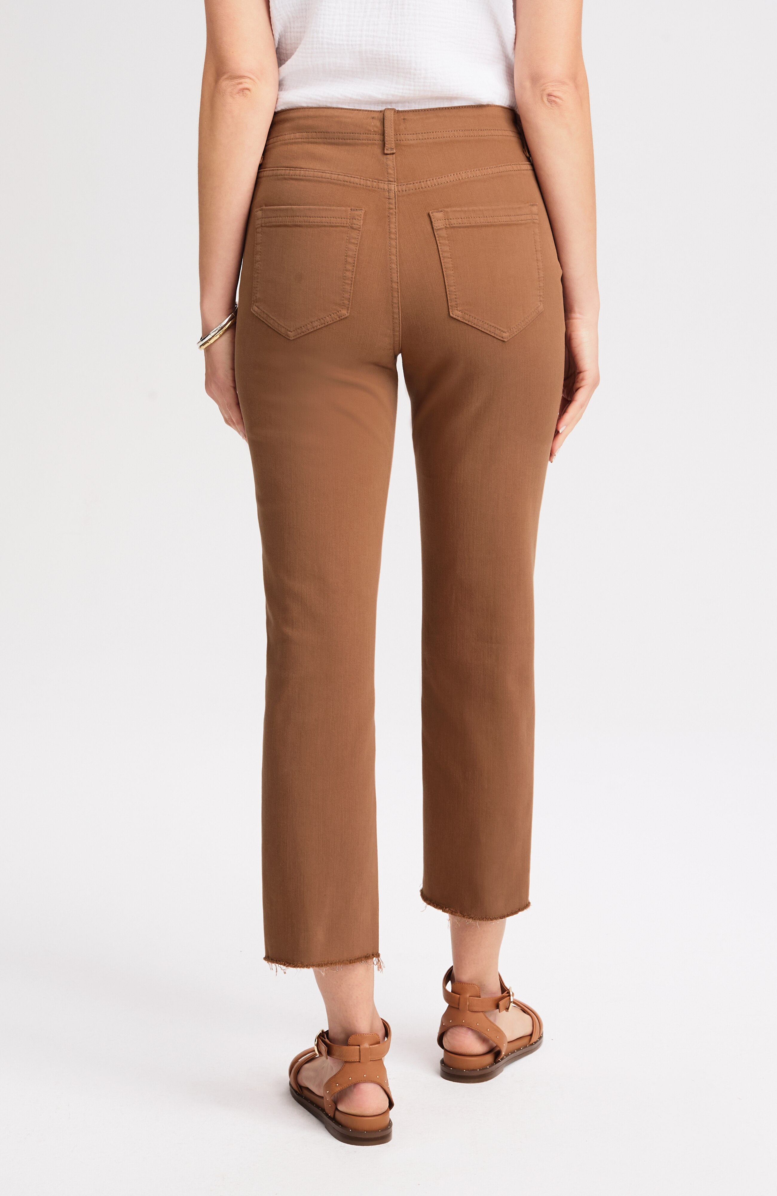 High-Rise Fringe-Hem Crops | JJill