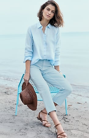 Image for High-Rise Fringe-Hem Crops
