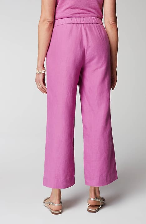 easy linen wide-leg crops