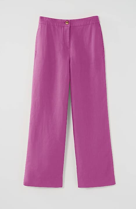 easy linen wide-leg crops