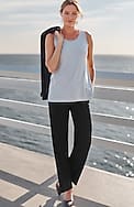 wearever polished-knit wide-leg trousers