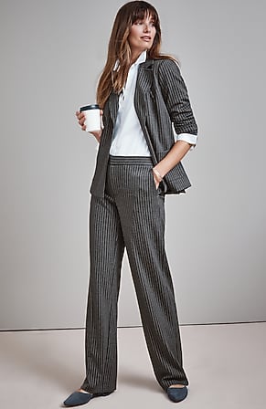 Image for Wearever Polished-Knit Wide-Leg Trousers