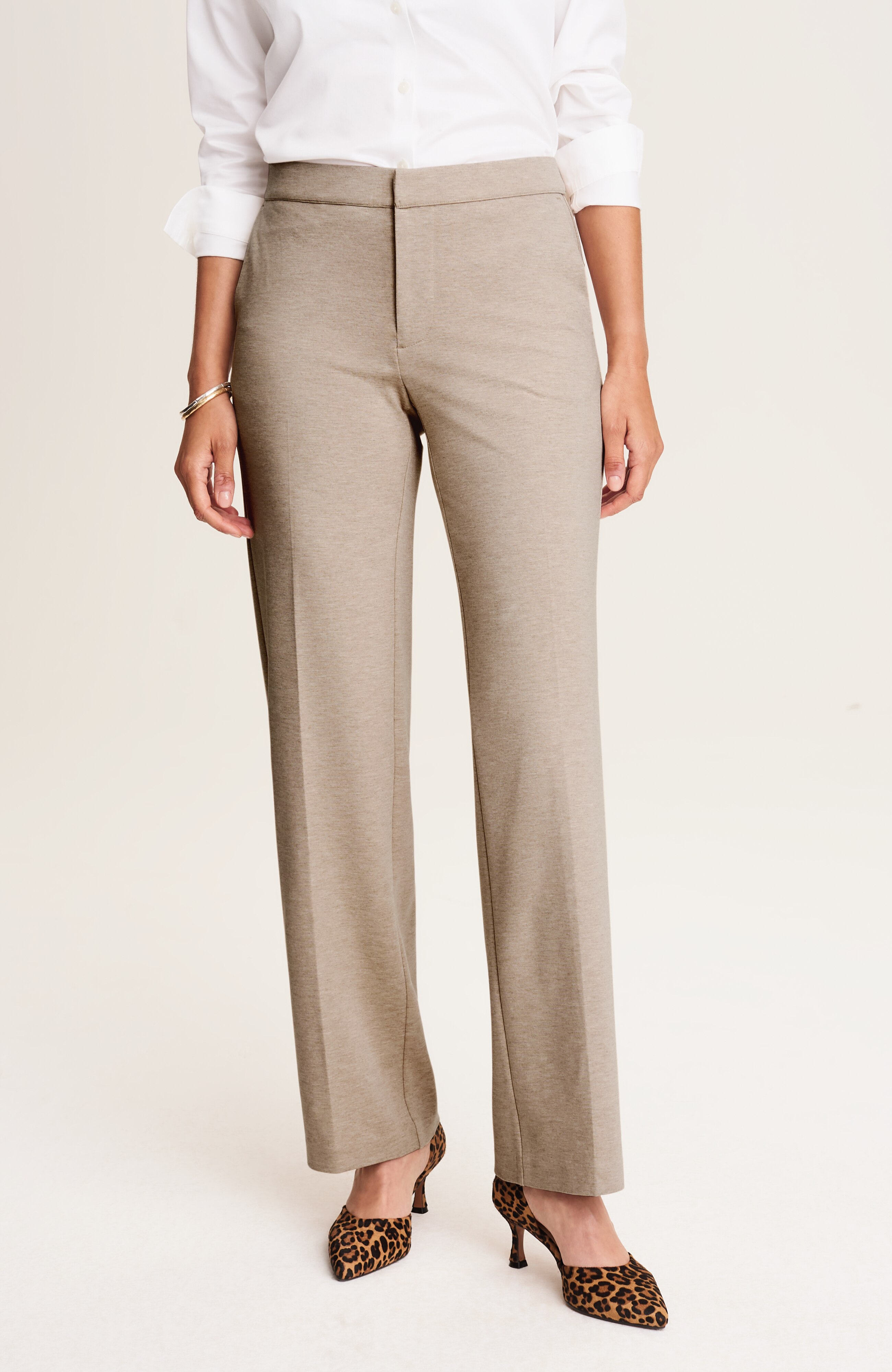 WE POLISHED KNIT WIDE-LEG TROUSERS | JJill
