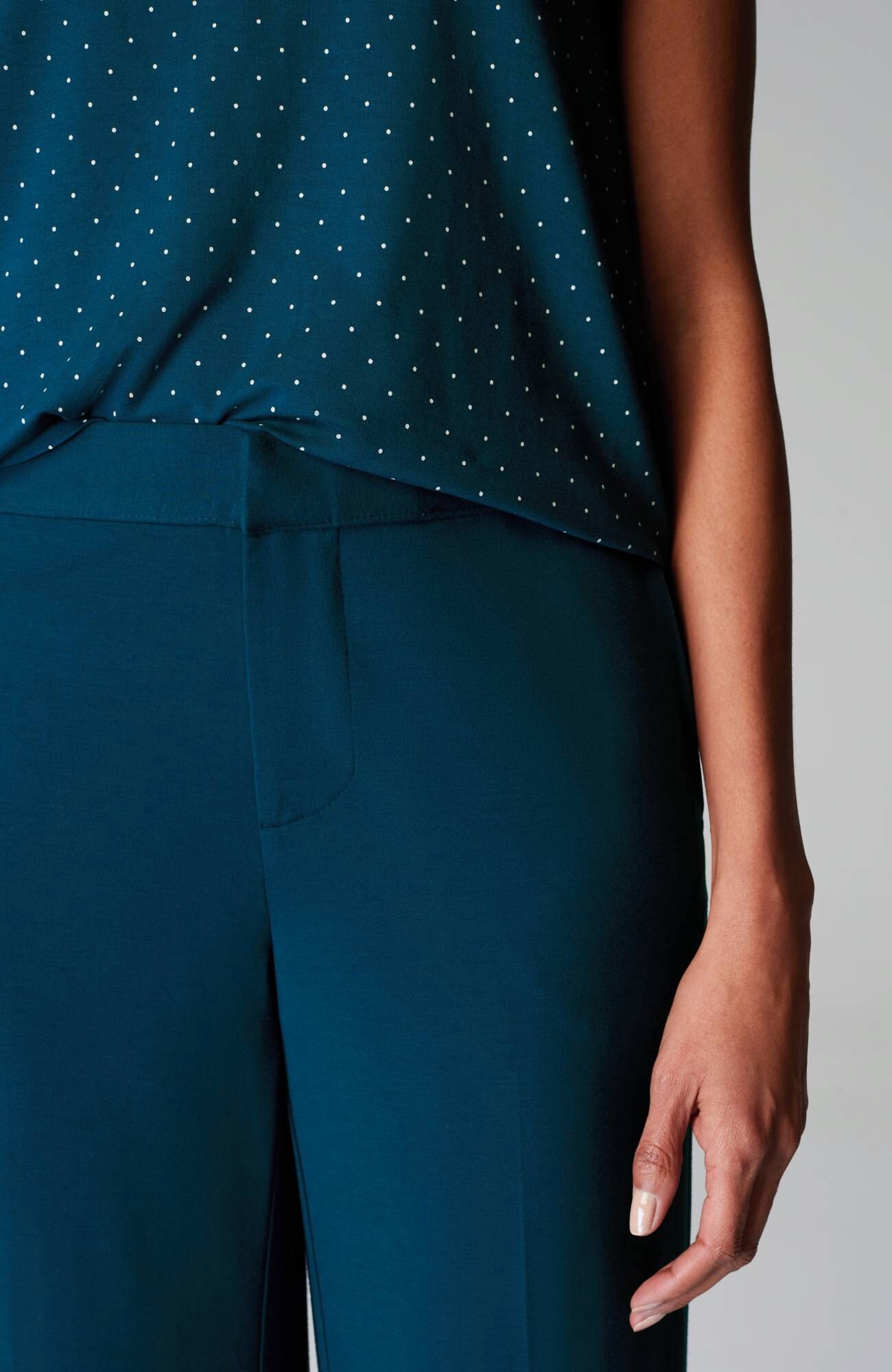wearever polished-knit wide-leg trousers