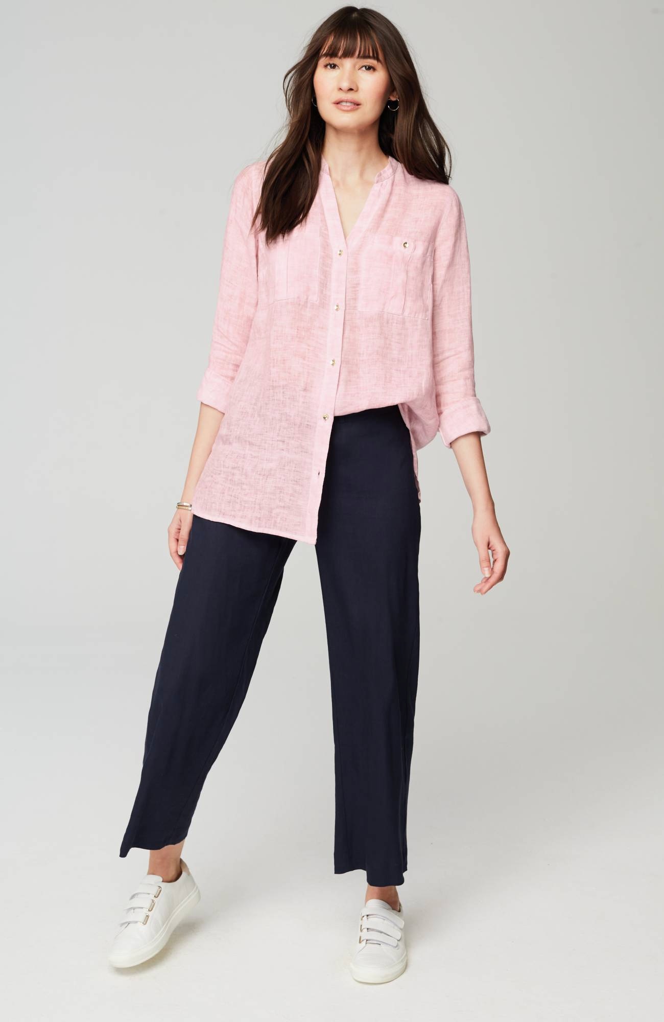Linen Garment-Dyed Tunic
