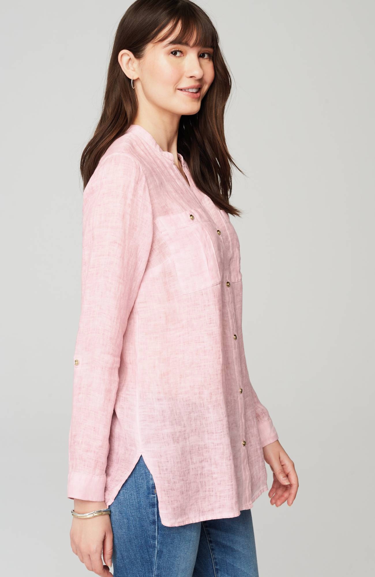 Linen Garment-Dyed Tunic