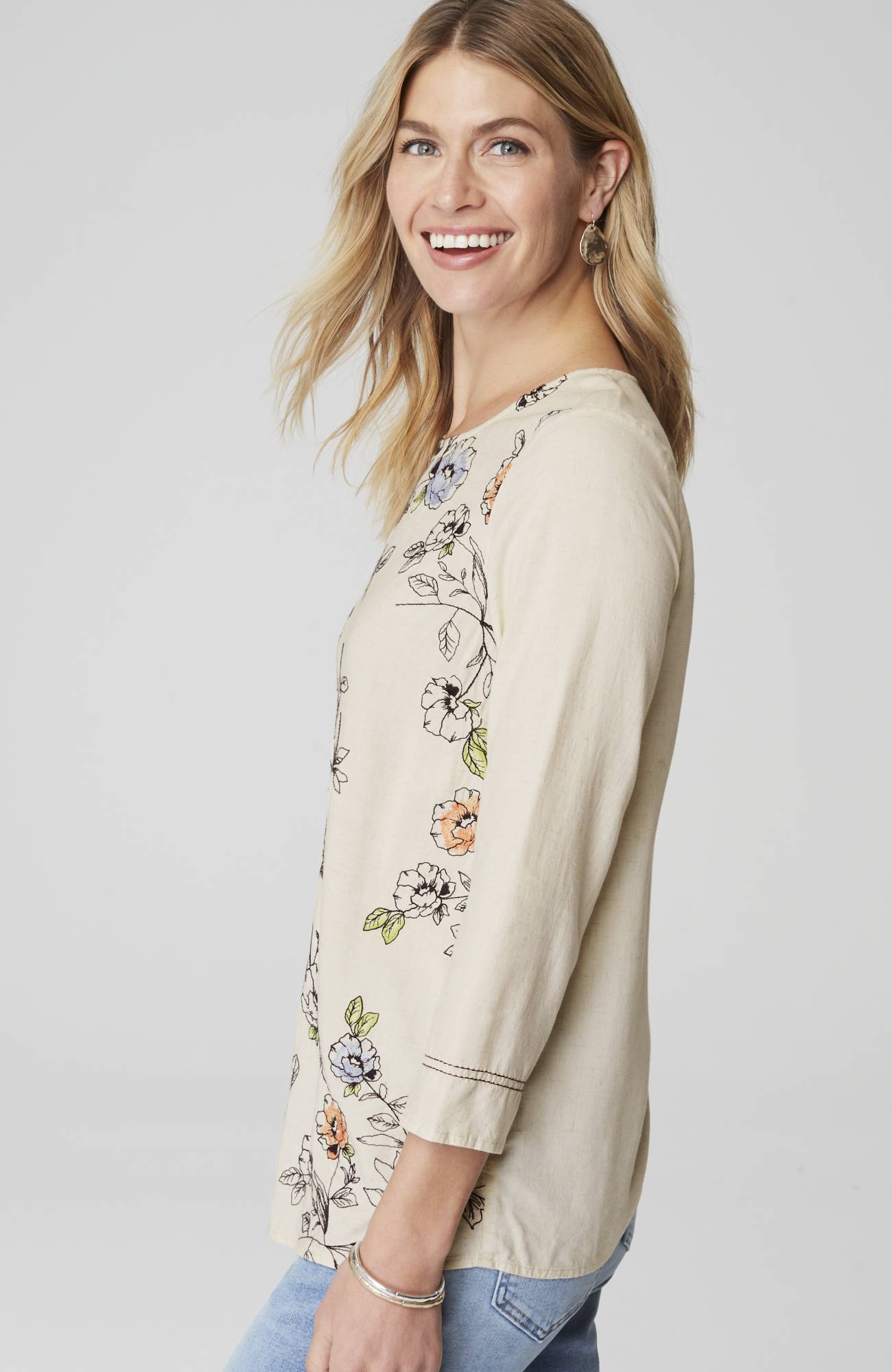 Botanical Gardens Embroidered Top