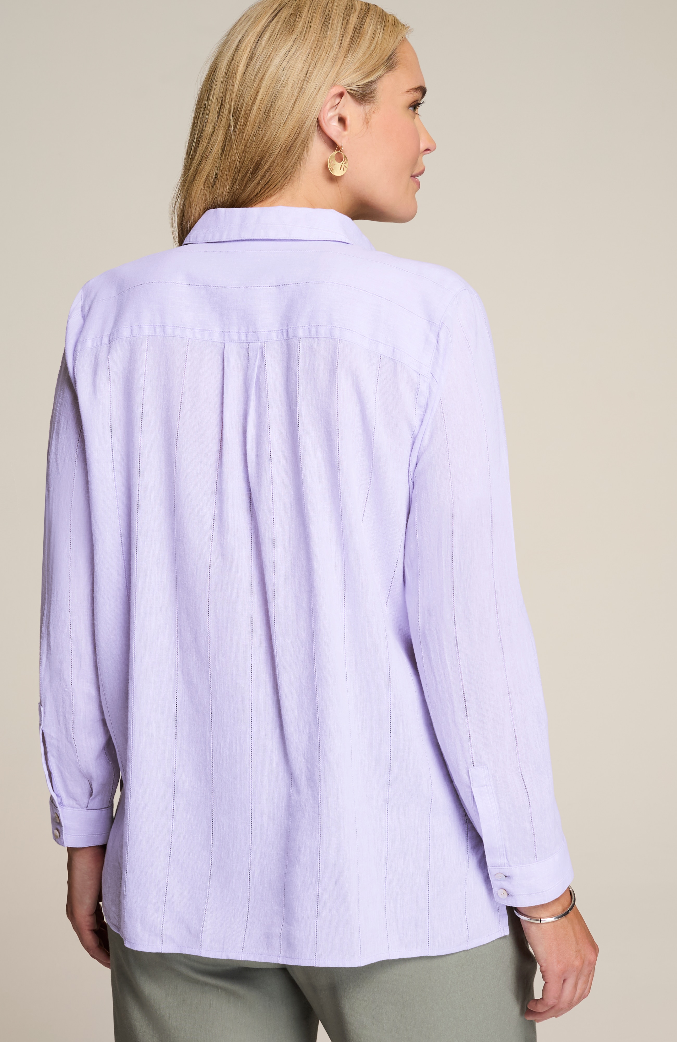 EVERYDAY LINEN BUTTON-FRONT SHIRT | JJill