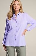 everyday linen button-front shirt