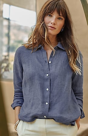 Image for Everyday Linen Button-Front Shirt