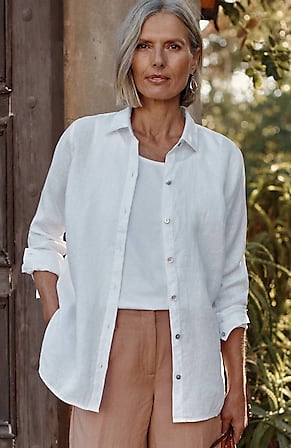 Image for Everyday Linen Button-Front Shirt