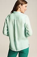 everyday linen button-front shirt