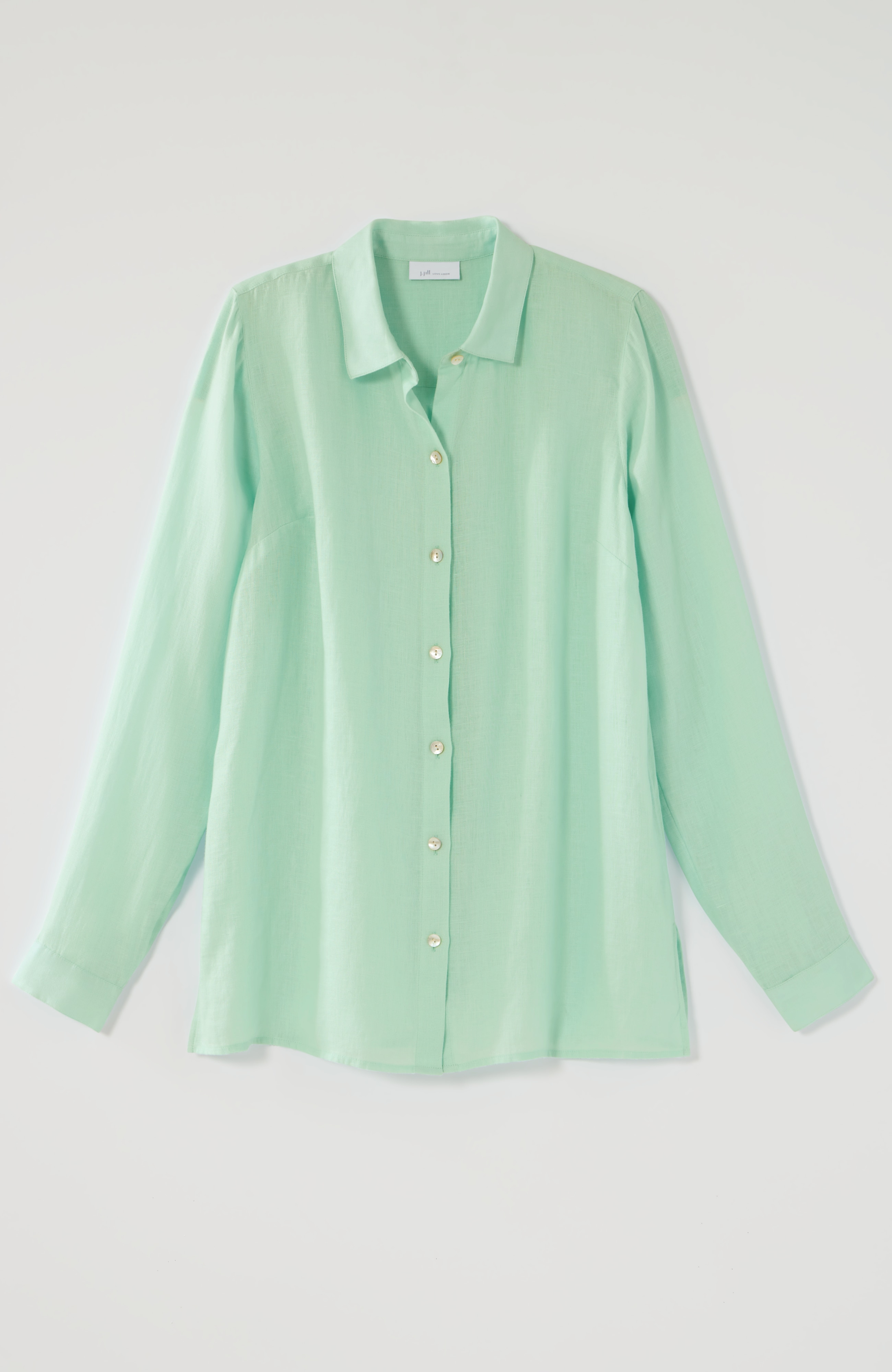 EVERYDAY LINEN BUTTON-FRONT SHIRT | JJill