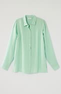 everyday linen button-front shirt
