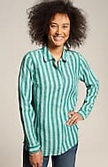 everyday linen button-front shirt