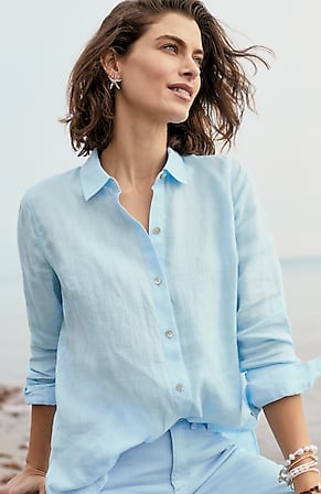 Image for Everyday Linen Button-Front Shirt